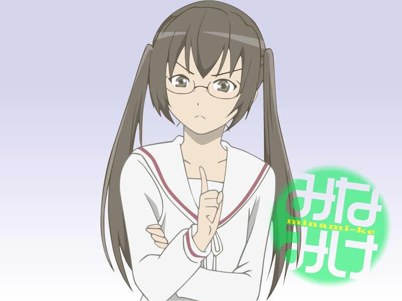 anime girl with glasses