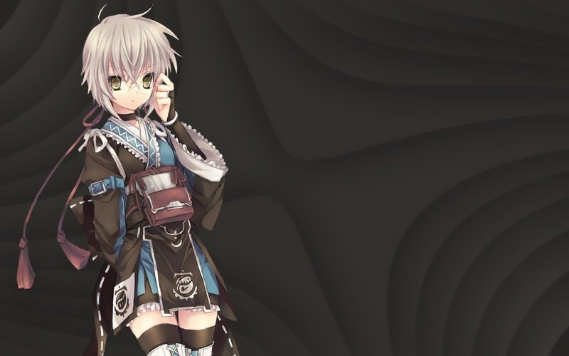 anime girl with glasses