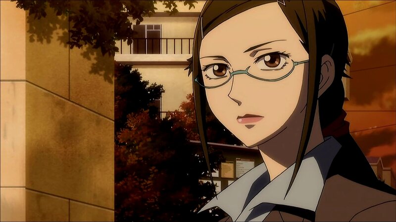 anime girl with glasses