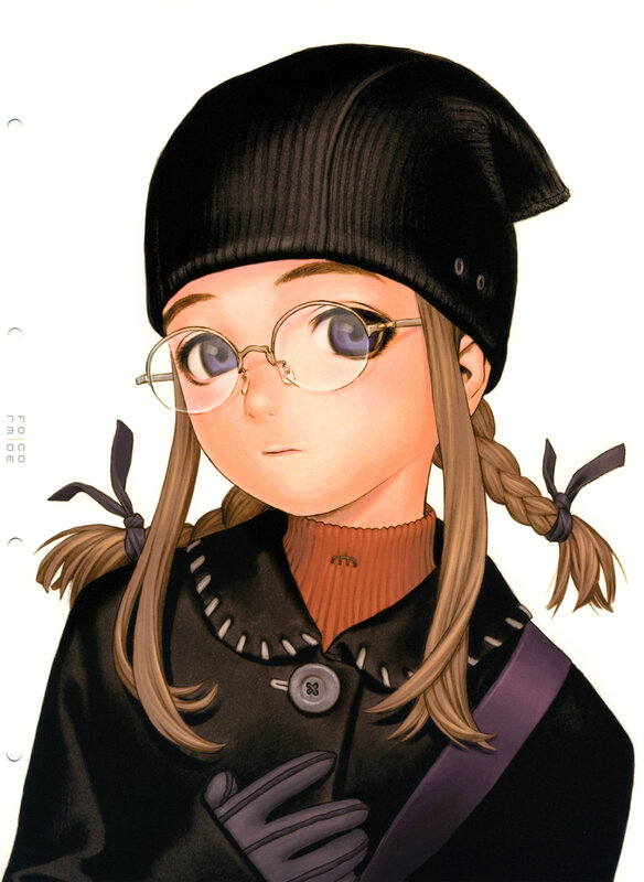 anime girl with glasses
