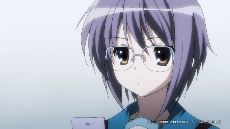 anime girl with glasses