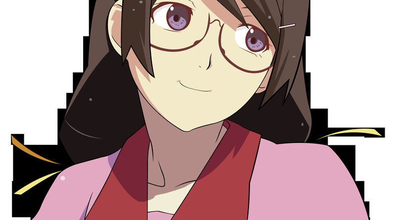 anime girl with glasses