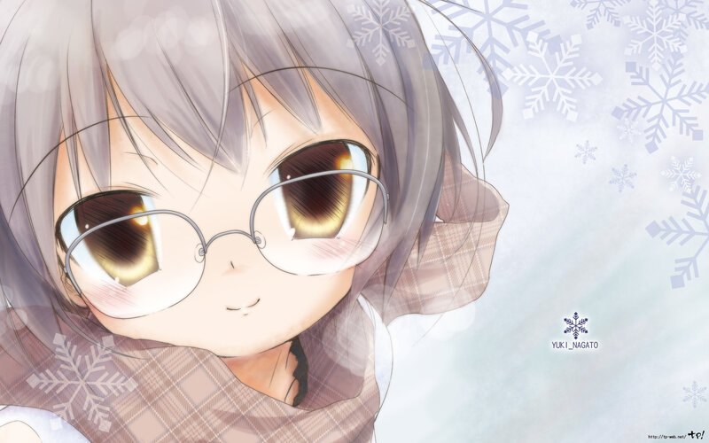 anime girl with glasses