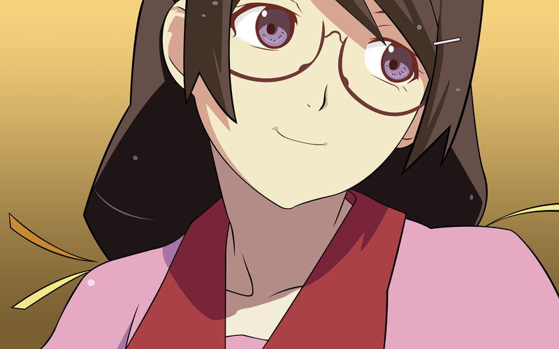 anime girl with glasses