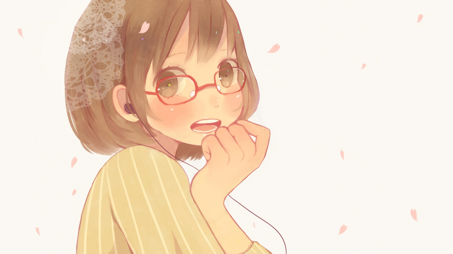 anime girl with glasses
