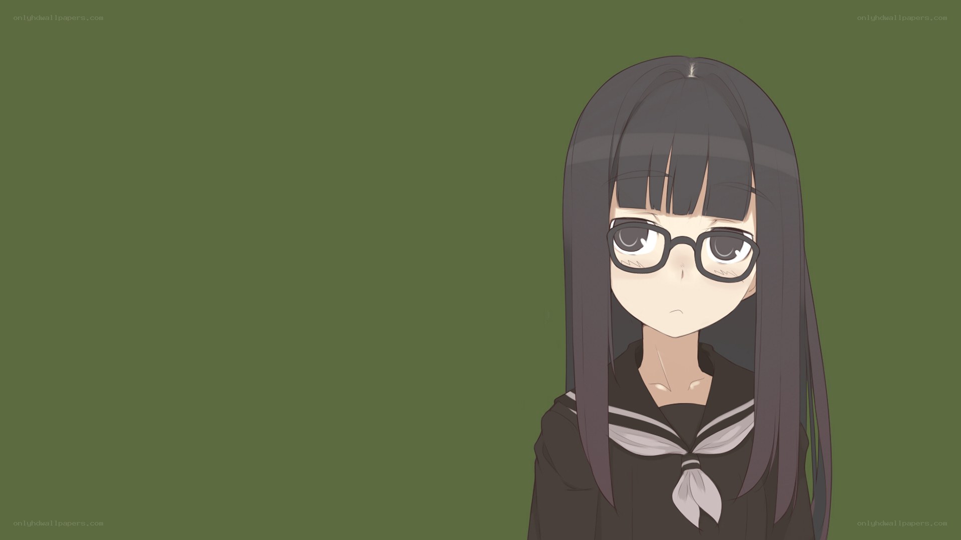 anime girl with glasses