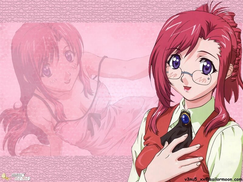 anime girl with glasses