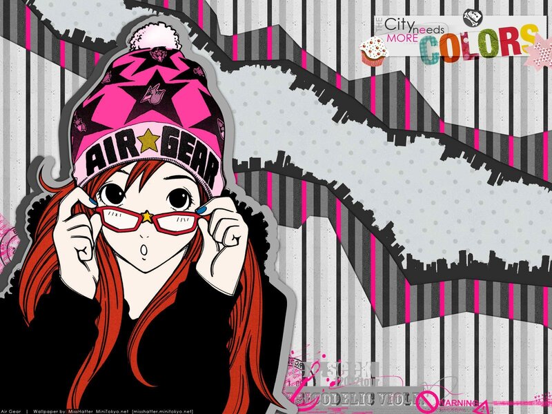 anime girl with glasses and beanie