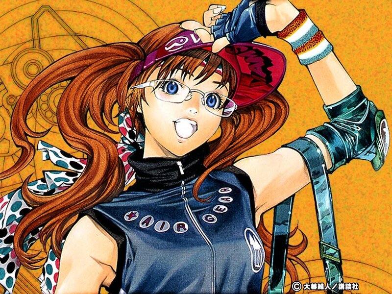 anime girl with glasses and cap