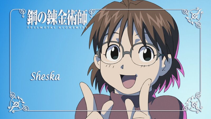 Anime Girl with Glasses — Blue, Cheerful, Text