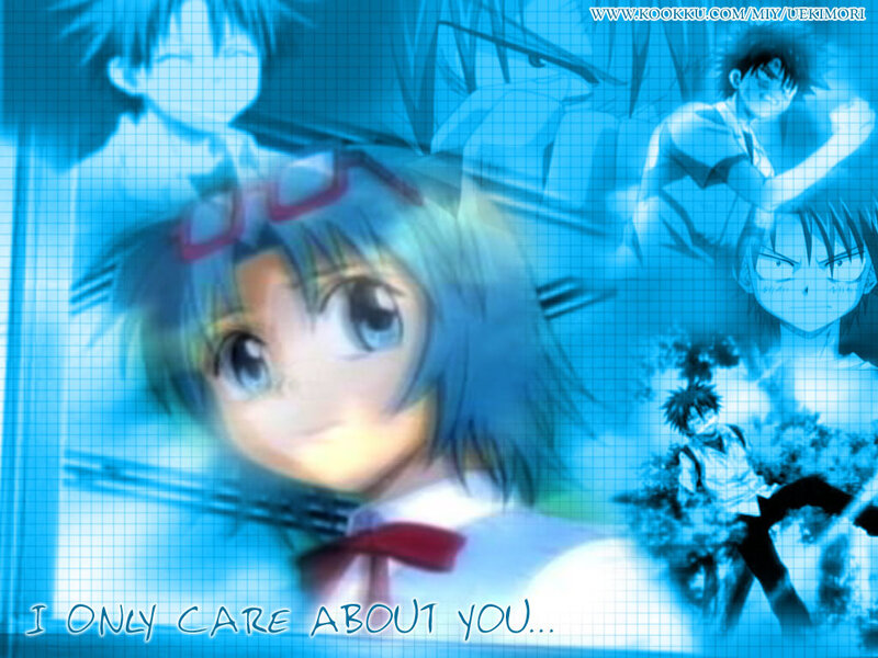 Anime Girl with Glasses — Blue, Dramatic, School Uniform