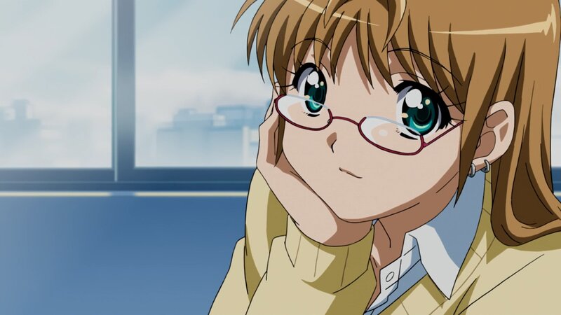 Anime Girl with Glasses — Brown, Calm, Afternoon, Earring