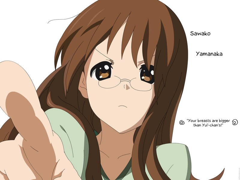 Anime Girl with Glasses — Brown, Neutral