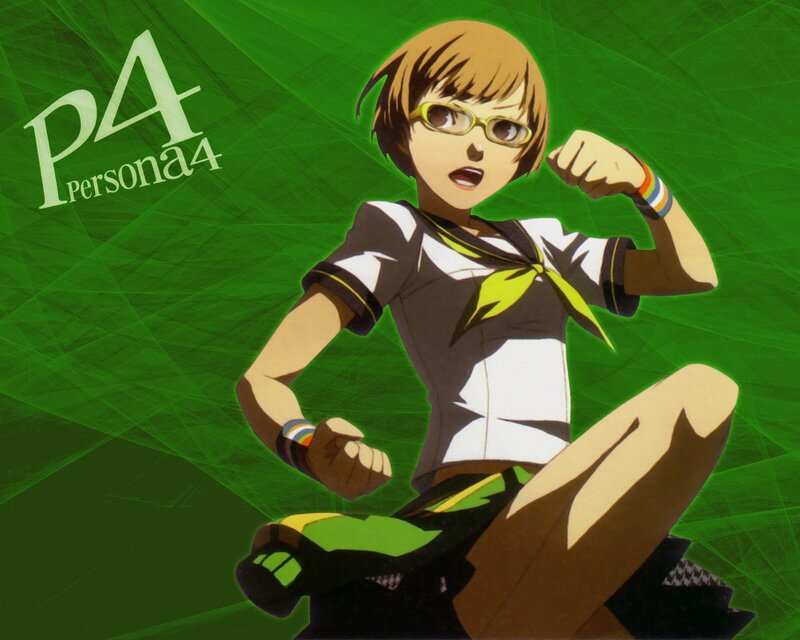 Anime Girl with Glasses — Green, Energetic