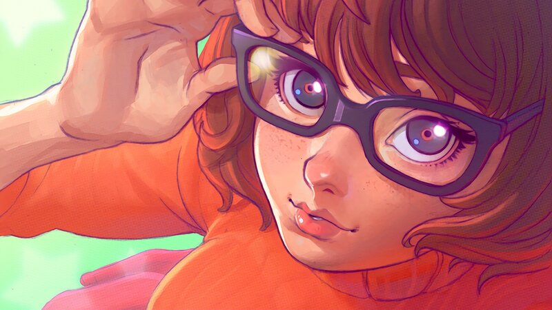 Anime Girl with Glasses — Orange, Calm, Manga