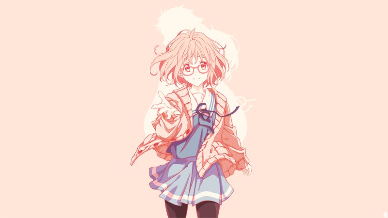 Anime Girl with Glasses — Pink, Calm, Dress
