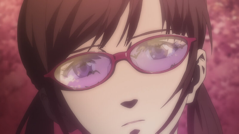 Anime Girl with Glasses — Pink, Calm, Spring, Hair