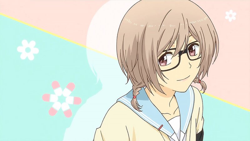 Anime Girl with Glasses — Pink, Cheerful, Spring