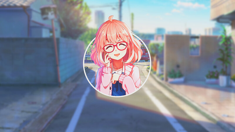 Anime Girl with Glasses — Pink, Serene, Afternoon, Pink Hair