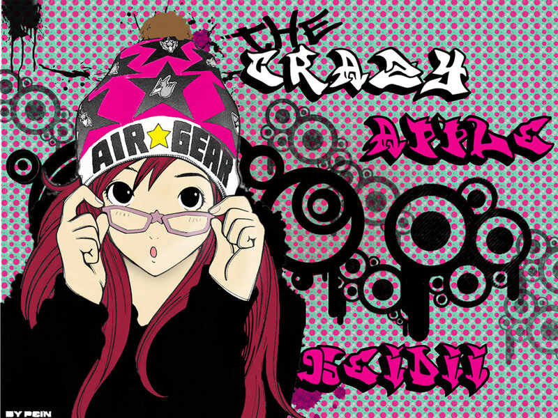 Anime Girl with Glasses — Pink