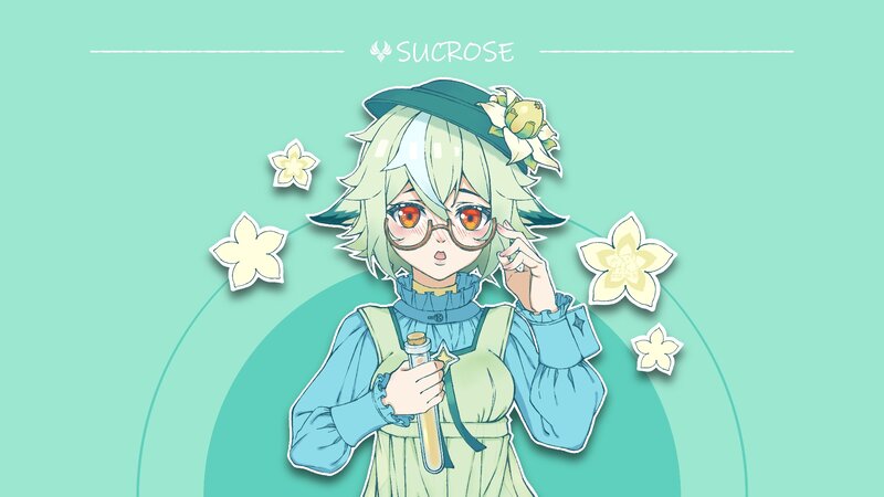 Anime Girl with Glasses — Teal