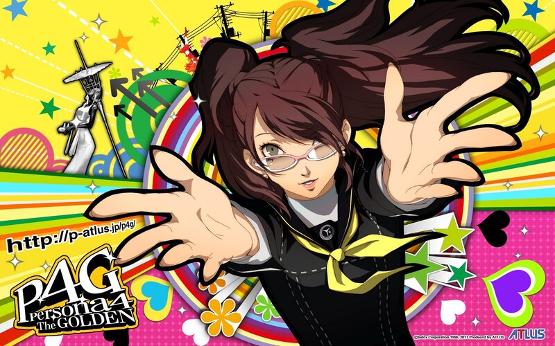 Anime Girl with Glasses — Yellow, Energetic