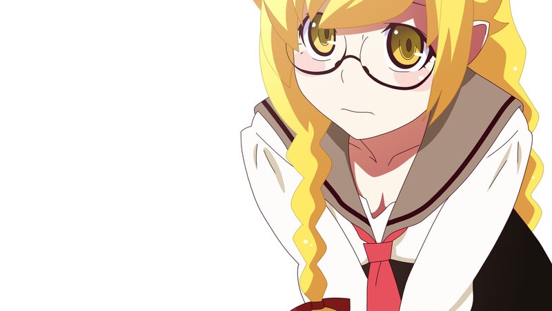 Anime Girl with Glasses — Yellow, Neutral