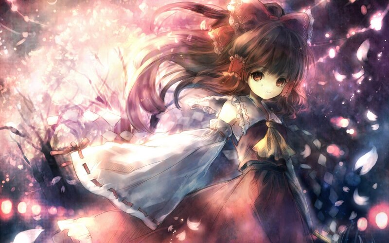 anime girl with glowing aura