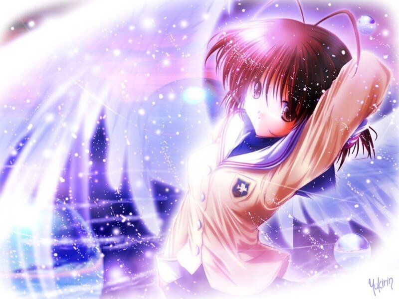 anime girl with glowing aura