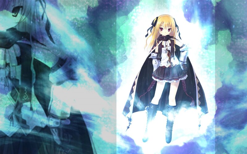 anime girl with glowing aura