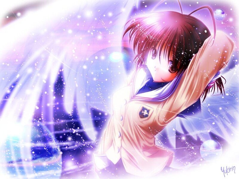 anime girl with glowing aura