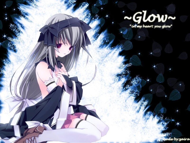 Anime girl with glowing aura