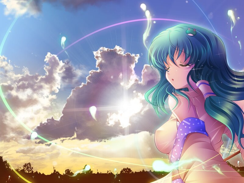 anime girl with glowing aura