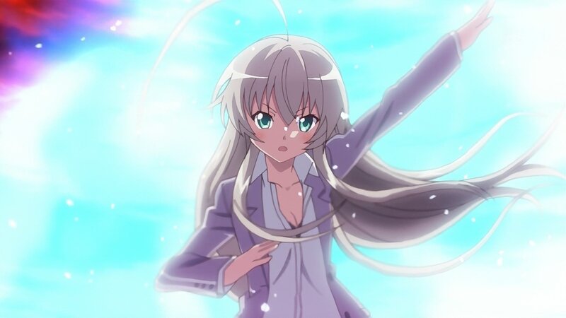 anime girl with glowing aura