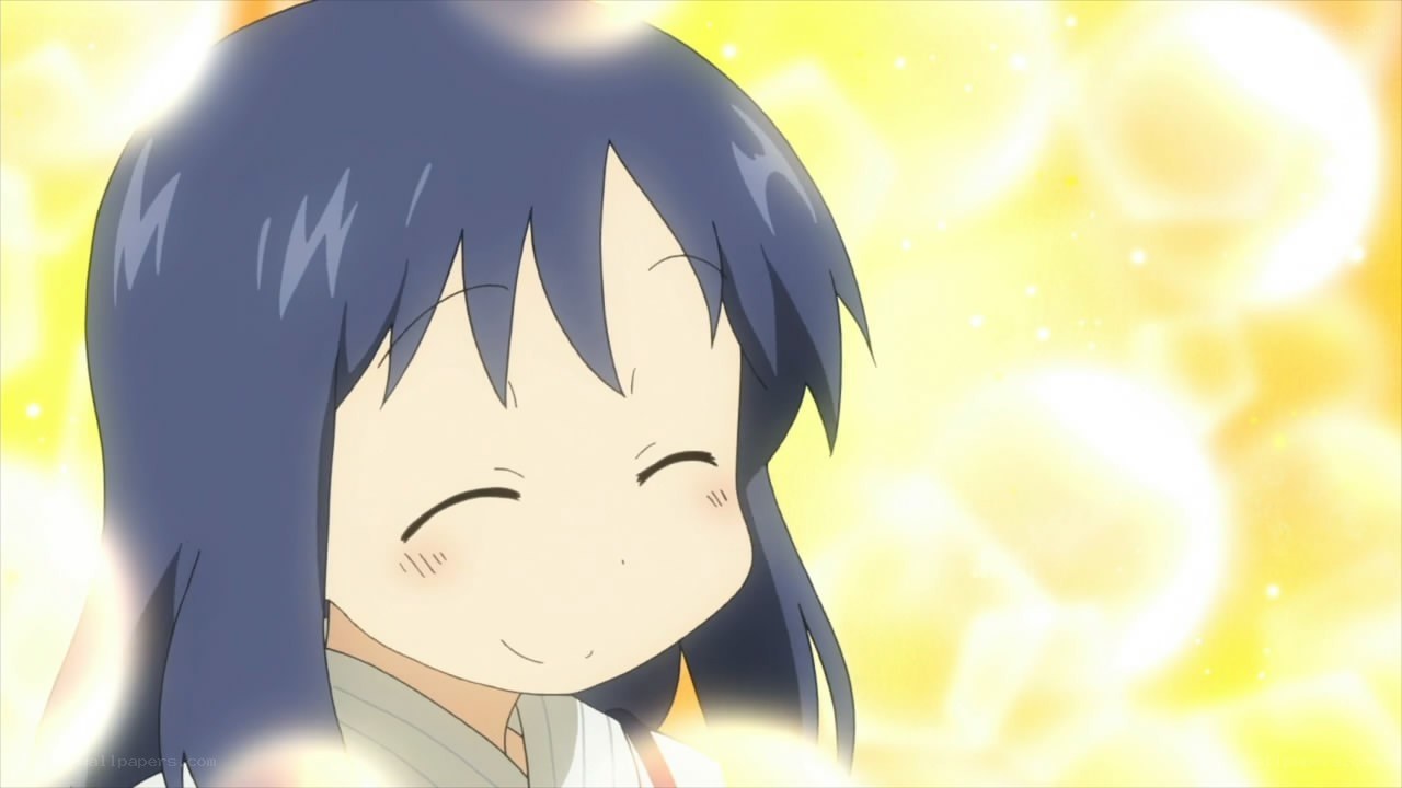 anime girl with glowing background