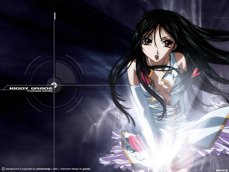anime girl with glowing book