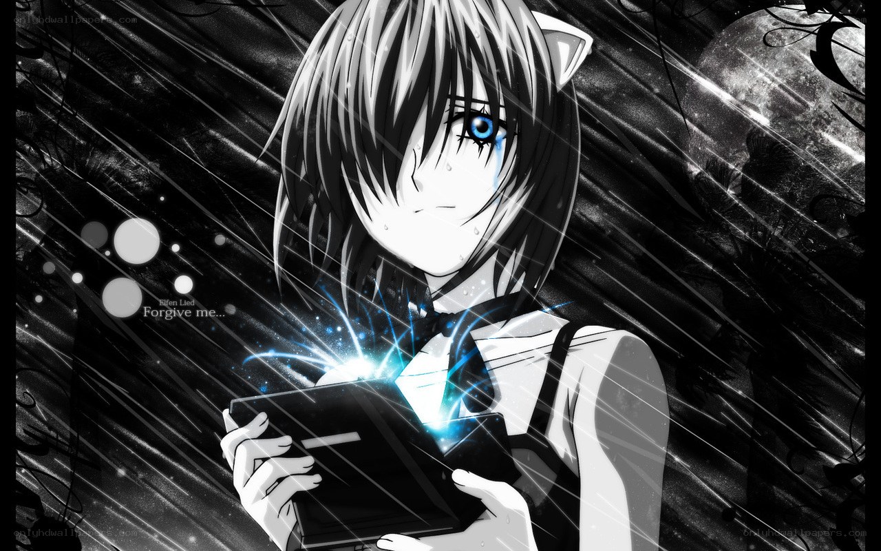 anime girl with glowing book