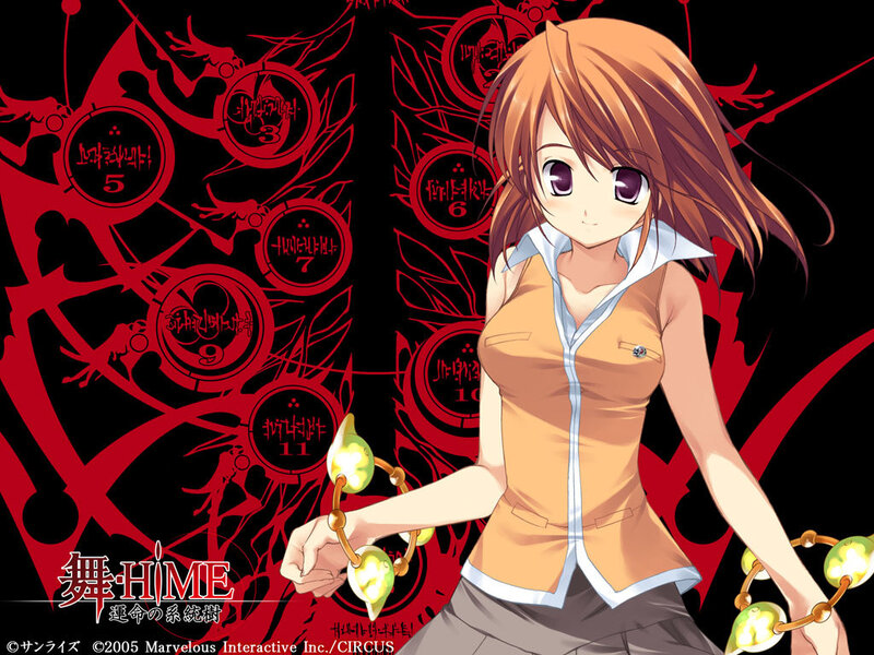 Anime girl with glowing bracelet