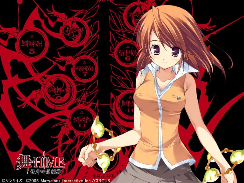 Anime girl with glowing bracelet
