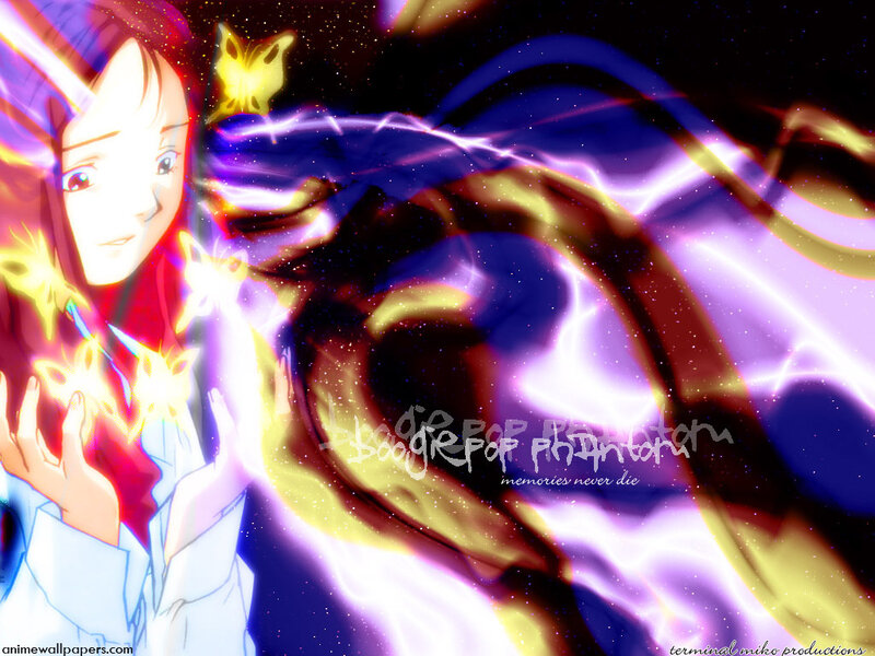 anime girl with glowing butterflies