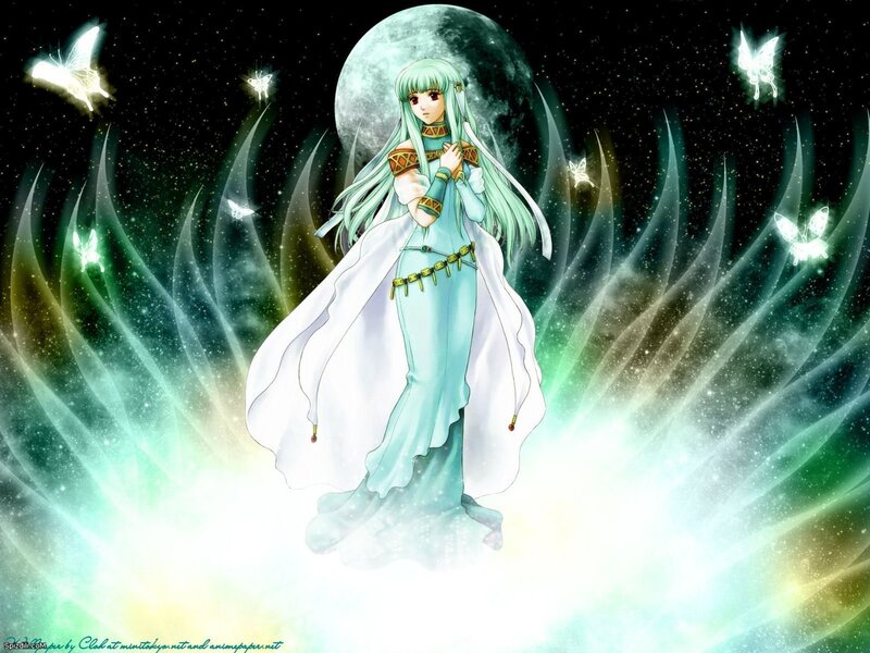 Anime girl with glowing butterflies
