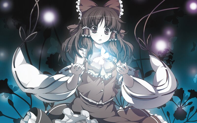anime girl with glowing chest