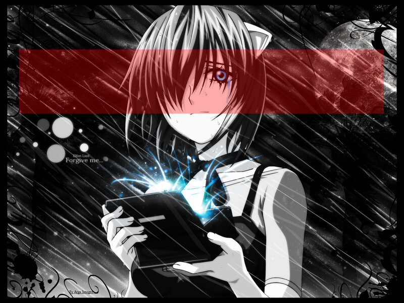 anime girl with glowing device