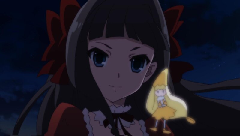 Anime Girl with Glowing Doll