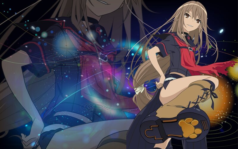 anime girl with glowing effects