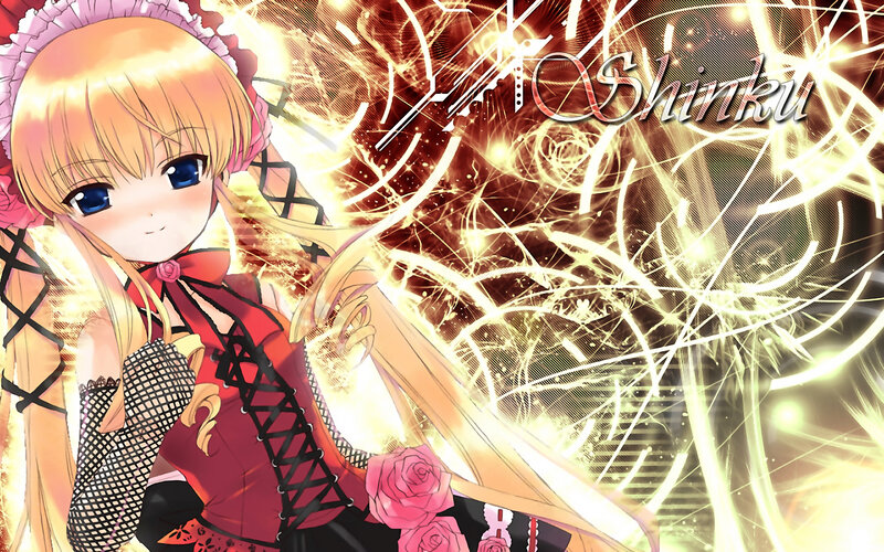 anime girl with glowing effects