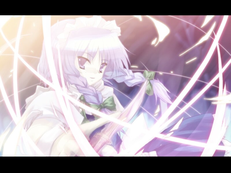 anime girl with glowing energy