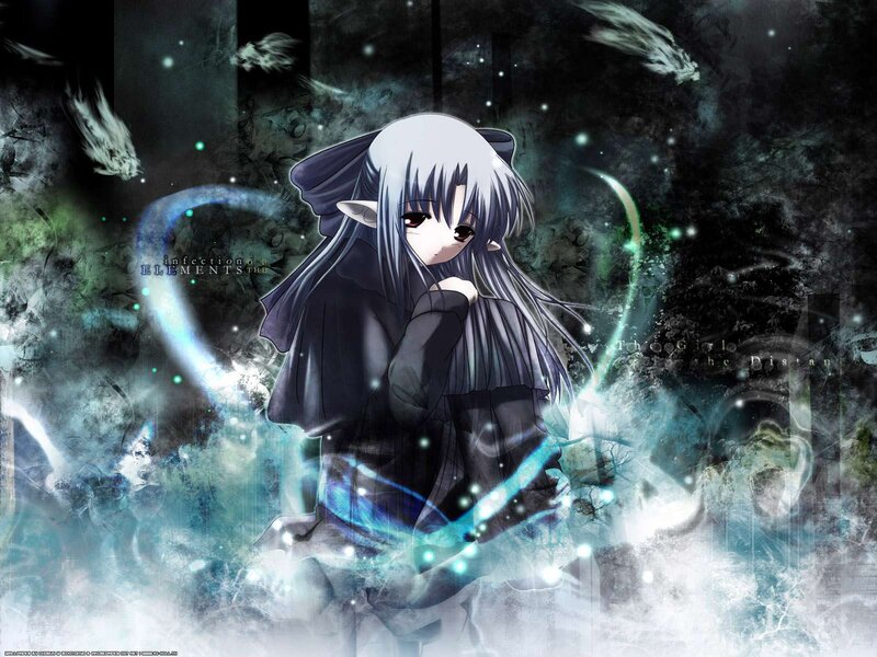 anime girl with glowing energy