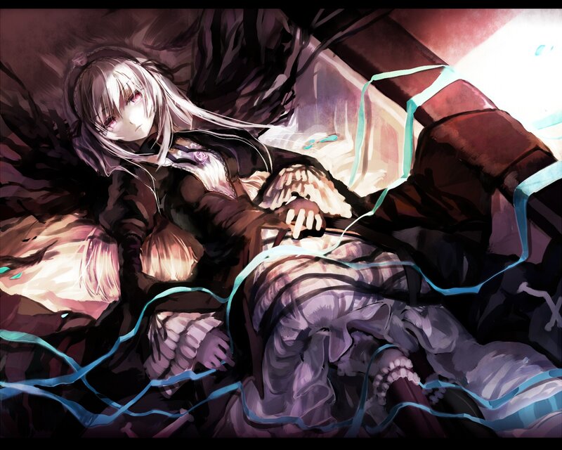 Anime girl with glowing energy