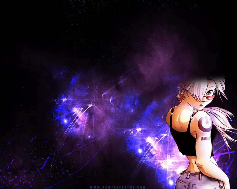 anime girl with glowing energy